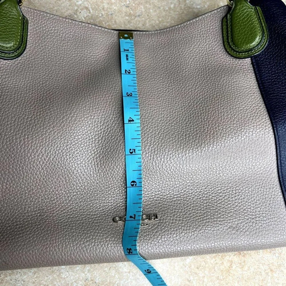 Coach Edie 28 Colorblock Leather Satchel Bag - Picture 9 of 13